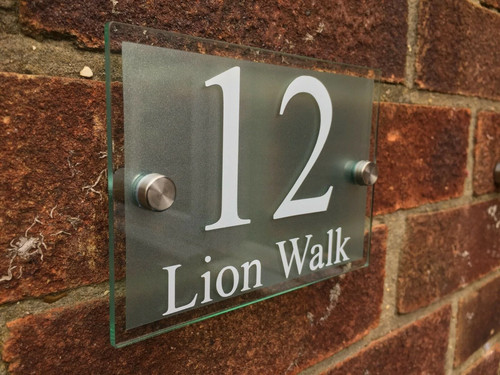Modern house sign - modern,
