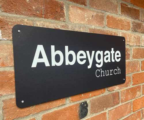 Modern house name sign - house,
