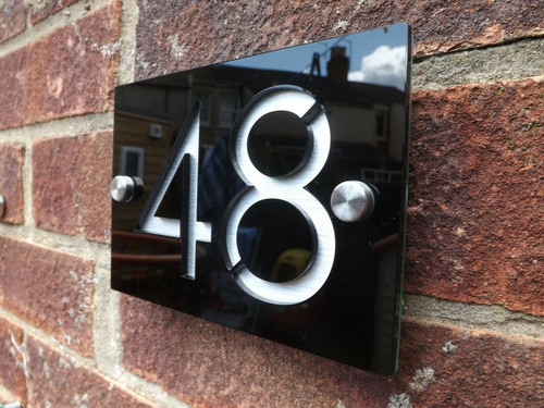 Contemporary house sign - contemporary,