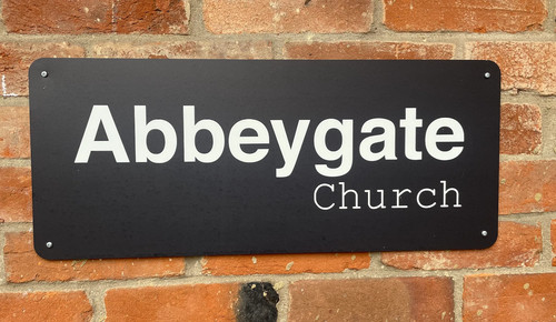 Modern house name sign door - name,