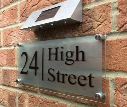 Modern house sign plaque door - plaque,