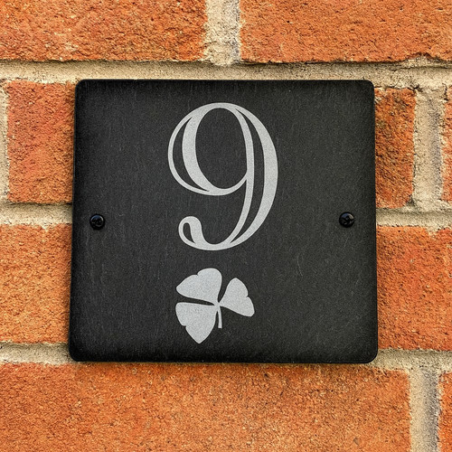 Irish shamrock engraved slate - irish,