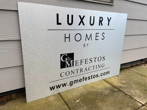 Large aluminium wall sign - large,