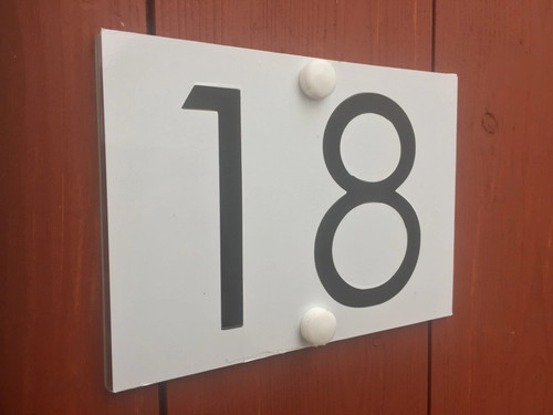 Modern door number sign - modern, plaque