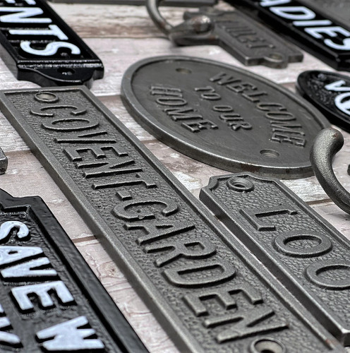 Wall plaque sign - iron,