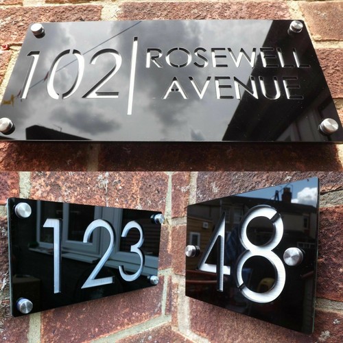 Modern house sign plaque - modern,