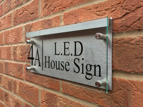 Modern house sign plaque - sign, door