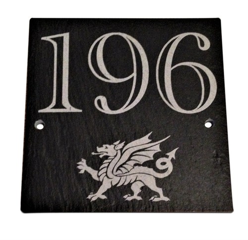 Slate house number - house,