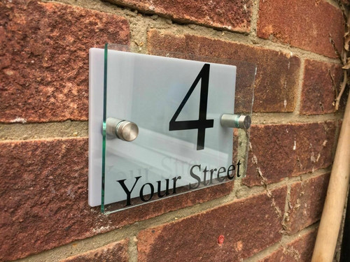 Modern door house number - house,