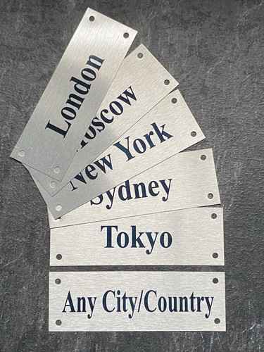 World time zone plaques metal - world,