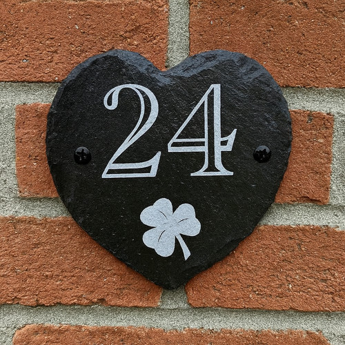 Irish shamrock engraved - irish, slate