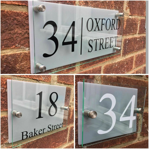Modern house sign - sign, door