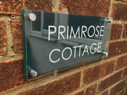 Anthracite large house sign - large,