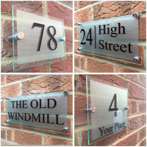 Modern house sign plaque - house,