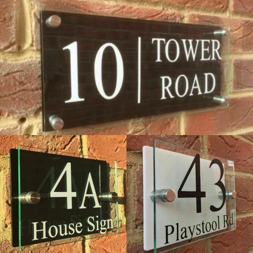 Modern house sign plaque door - plaque,
