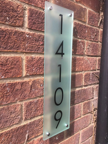 Vertical modern house sign - house,