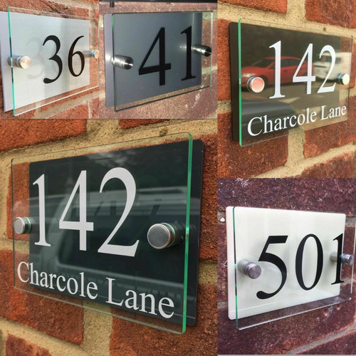 Modern house sign plaque - sign,